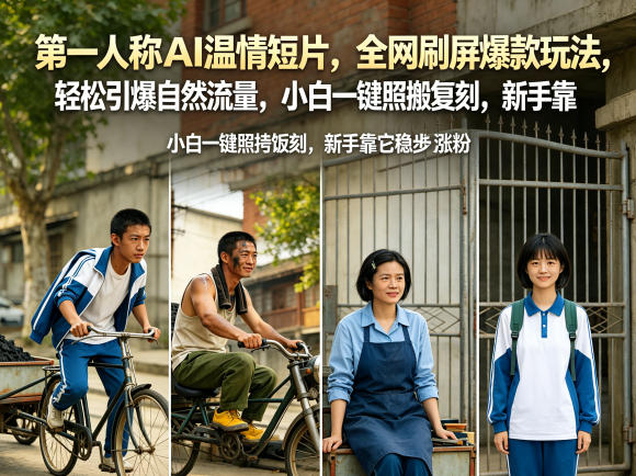 第一人称AI温情短片，全网刷屏爆款玩法，轻松引爆自然流量，小白一键照搬复刻，新手靠它稳步涨粉-灰产星球