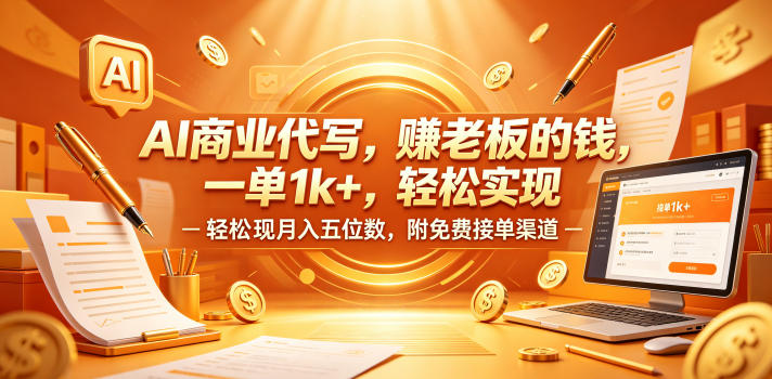 AI商业代写，賺老板的钱，一单1k+，轻松实现月入五位数，附免费接单渠道【揭秘】-灰产星球