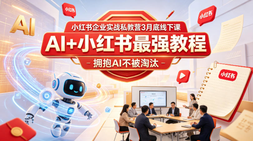 小红书企业实战私教营3月底线下课，AI+小红书最强教程，拥抱AI不被淘汰-灰产星球