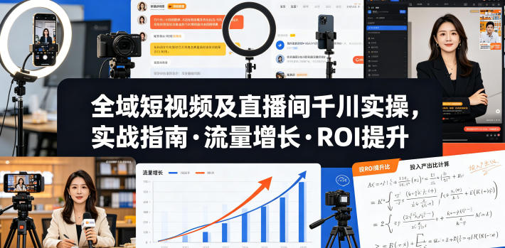 全域短视频及直播间千川实操，实战指南·流量增长·ROI提升-灰产星球