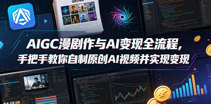 AIGC漫剧创作与AI变现全流程，手把手教你自制原创AI视频并实现变现-灰产星球