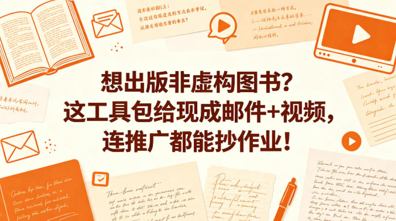 想出版非虚构图书？这工具包给现成邮件+视频，连推广都能抄作业！【原创双语字幕】-灰产星球