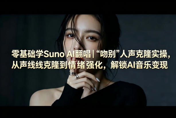 零基础学Suno AI翻唱｜《吻别》人声克隆实操，从声线克隆到情绪强化，解锁AI音乐变现-灰产星球