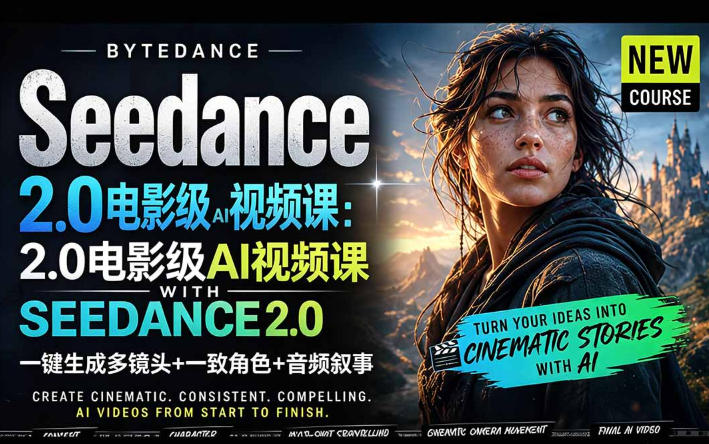 字节跳动的Seedance 2.0 AI电影视频生成制作教程，一键生成多镜头+一致角色+音频叙事-中英字幕-灰产星球