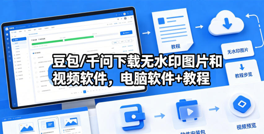 豆包/千问下载无水印图片和视频软件，电脑软件+教程-灰产星球