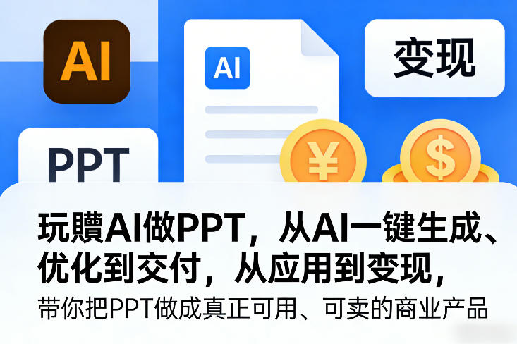 玩賺AI做PPT，从AI一键生成、优化到交付，从应用到变现，带你把PPT做成真正可用、可卖的商业产品（更新0513）-灰产星球