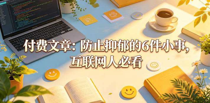 付费文章：防止抑郁的6件小事，互联网人必看！-灰产星球