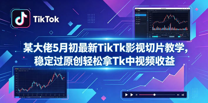 某大佬5月初最新TikTk影视切片教学，稳定过原创轻松拿Tk中视频收益-灰产星球