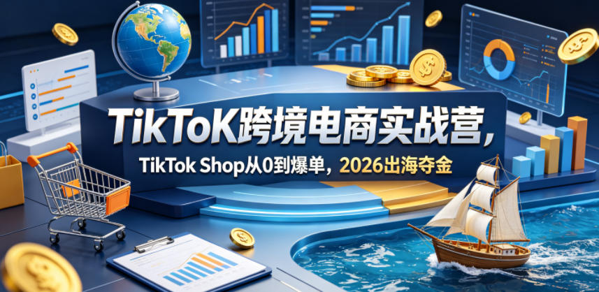 TikToK跨境电商实战营，TikTok Shop从0到爆单，2026出海夺金-灰产星球