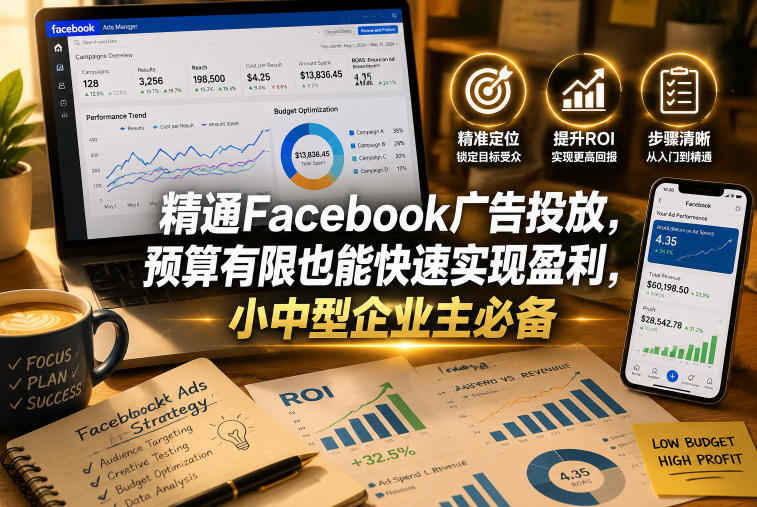 精通Facebook广告投放,预算有限也能快速实现盈利,小中型企业主必备【原创双语字幕】-灰产星球