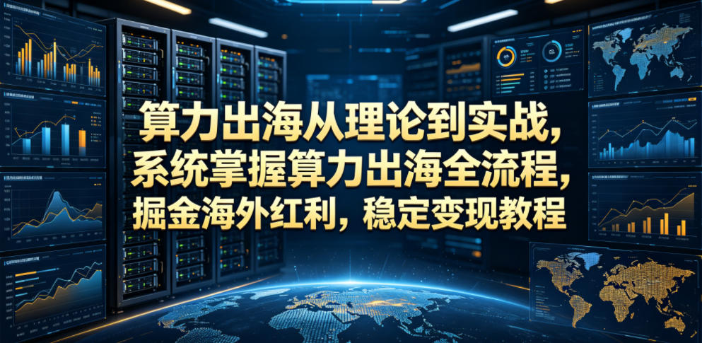 算力出海从理论到实战,系统掌握算力出海全流程,掘金海外红利,稳定变现教程-灰产星球