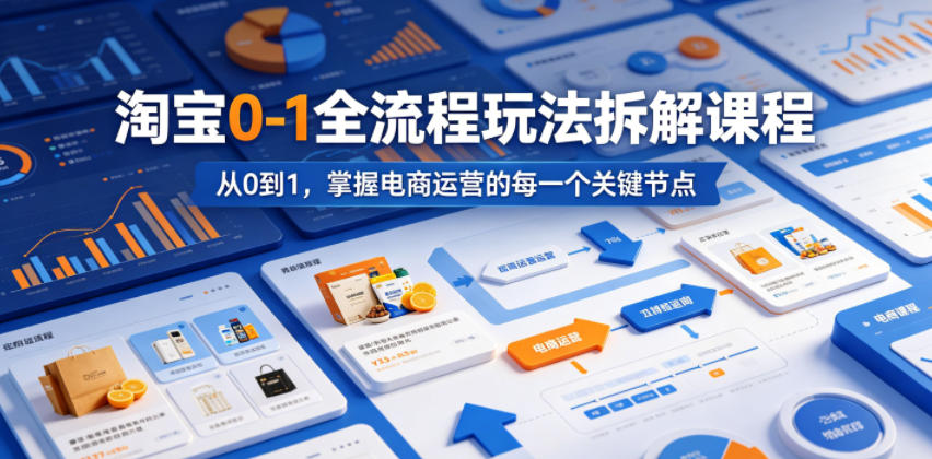 淘宝0-1全流程玩法拆解课程，从0到1，掌握电商运营的每一个关键节点-灰产星球
