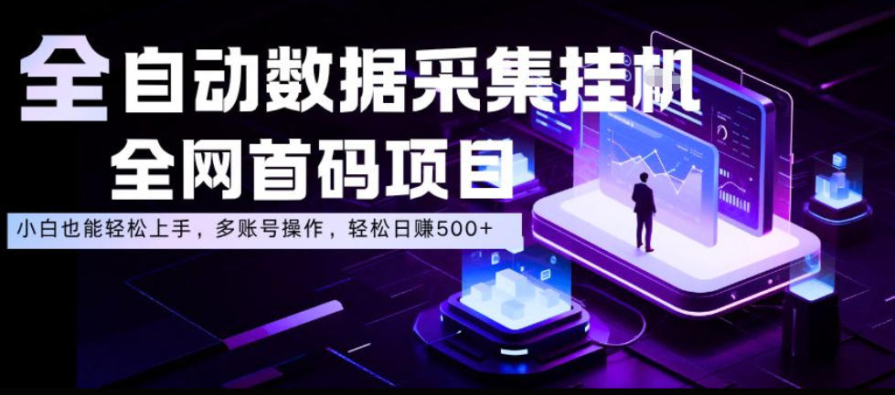 全自动数据采集挂G,全网首码项目,简单易操作,小白也能轻松上手,多账号操作,轻松日入500+【揭秘】-灰产星球