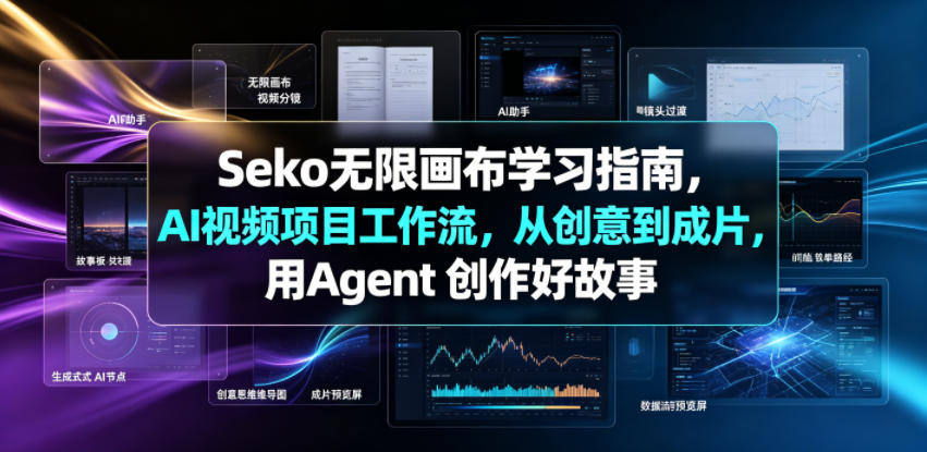 Seko无限画布学习指南，AI视频项目工作流，从创意到成片，用Agent 创作好故事-灰产星球