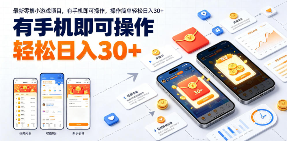 最新零撸小游戏项目，有手机即可操作，操作简单轻松日入30+-灰产星球