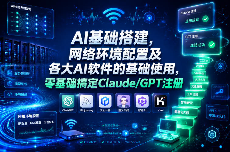 AI基础搭建,网络环境配置及各大AI软件的基础使用,零基础搞定Claude/GPT注册-灰产星球
