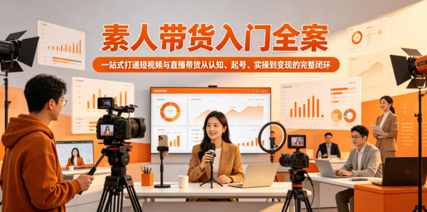 素人带货入门全案，一站式打通短视频与直播带货从认知、起号、实操到变现的完整闭环-灰产星球