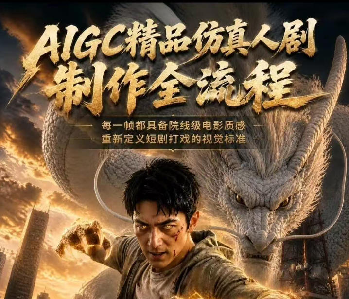 AIGC精品仿真人剧豢龙人全流程制作解析2026，国风仿真人创作+打斗剧情+人设编排，一站式AI短剧入门-灰产星球