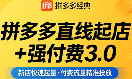 拼多多直线起店+强付费3.0，教你稳定起店、高效控投产、破解流量瓶颈（更新6月）-灰产星球