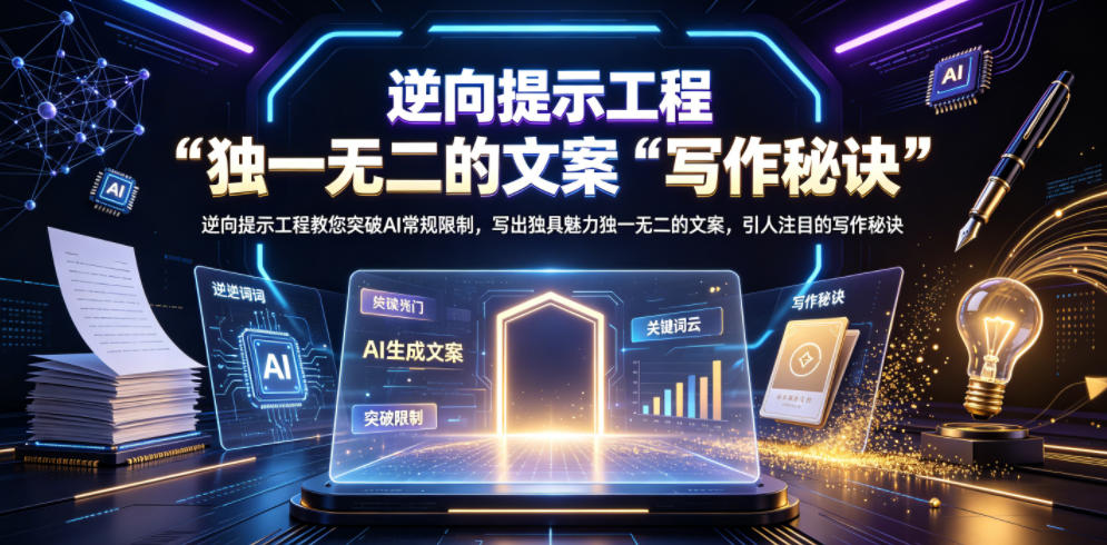 逆向提示工程教您突破AI常规限制,写出独具魅力独一无二的文案,引人注目的写作秘诀【原创双语字幕】-灰产星球