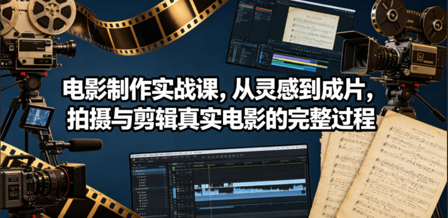 电影制作实战课,从灵感到成片,拍摄与剪辑真实电影的完整过程【原创双语字幕】-灰产星球