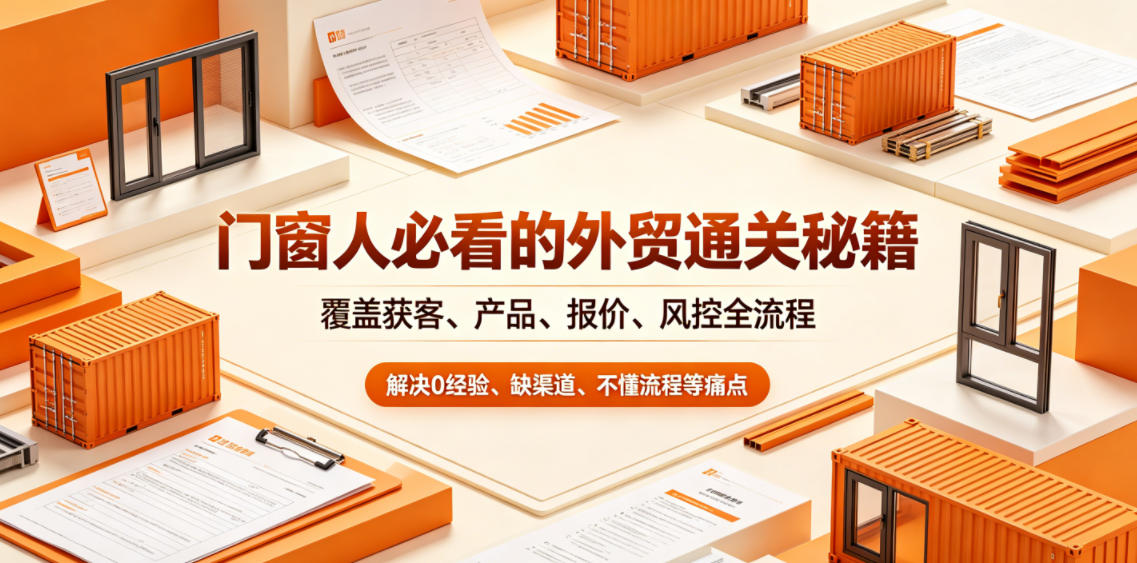 门窗人必看的外贸通关秘籍,块覆盖获客、产品、报价、风控全流程,解决0经验、缺渠道、不懂流程等痛点-灰产星球
