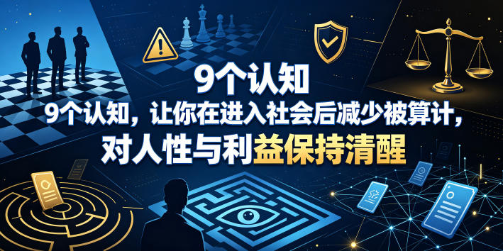 付费文章:9个认知,让你在进入社会后减少被算计,对人性与利益保持清醒-灰产星球