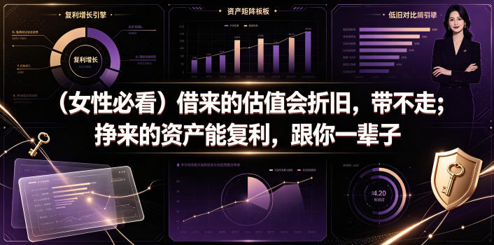 付费文章：（女性必看）借来的估值会折旧，带不走；挣来的资产能复利，跟你一辈子-灰产星球