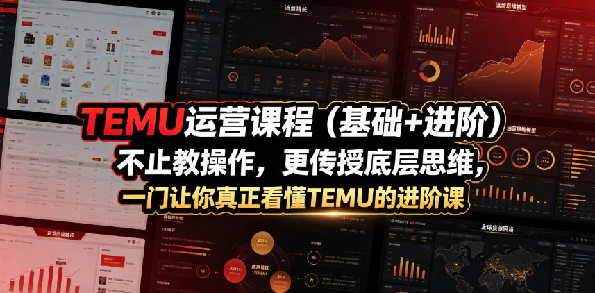TEMU运营课程(基础+进阶),不止教操作,更传授底层思维,一门让你真正看懂TEMU的进阶课-灰产星球