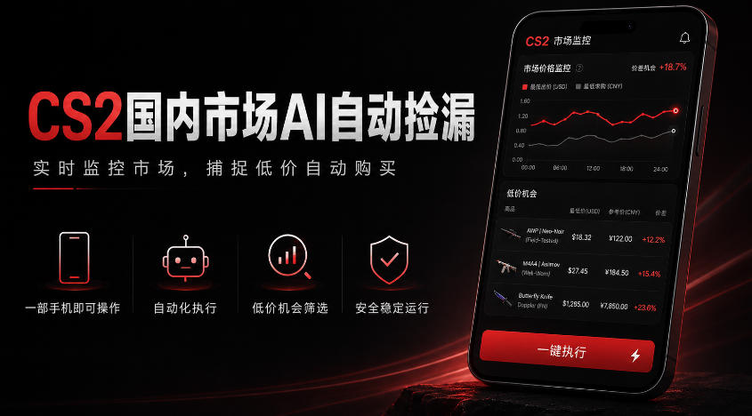 游戏市场AI自动监控，实时检测差价捡漏，简单轻松，日入300+【揭秘】-灰产星球
