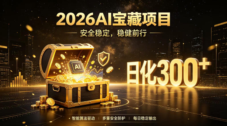2026AI安全掘金项目，日化稳定300+，无需人为干预操作，当天见收益，操作简单【揭秘】-灰产星球