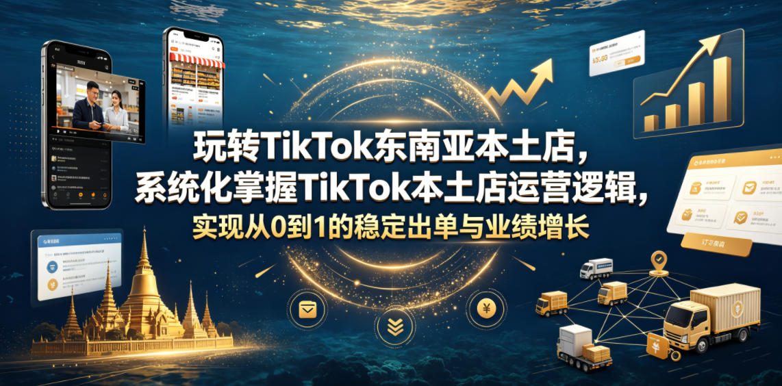 玩转TikTok东南亚本土店,系统化掌握TikTok本土店运营逻辑,实现从0到1的稳定出单与业绩增长-灰产星球