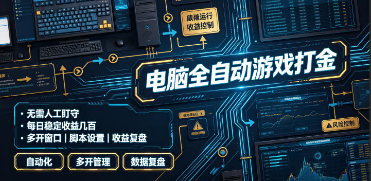 电脑全自动游戏打金，无需人工盯守，每日稳定收益几百！【揭秘】-灰产星球