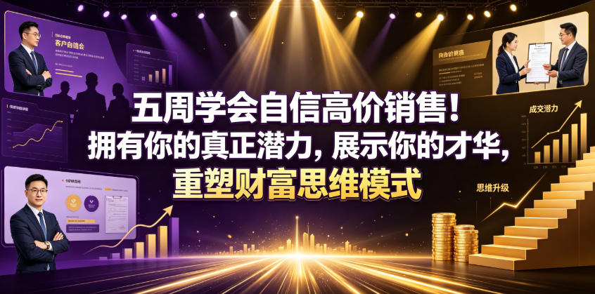 五周学会自信高价销售!拥有你的真正潜力,展示你的才华,重塑财富思维模式【原创双语字幕】-灰产星球