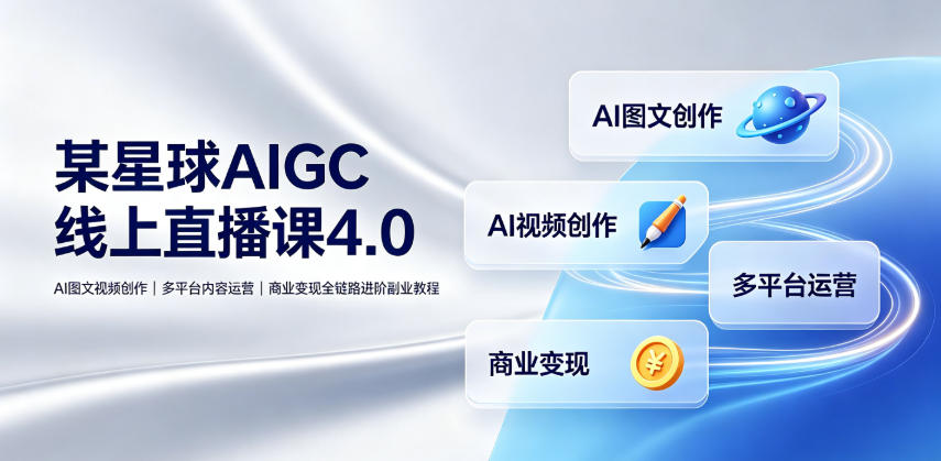 刺猬星球AIGC线上直播课4.0｜AI图文视频创作、多平台内容运营、商业变现全链路进阶副业教程-灰产星球