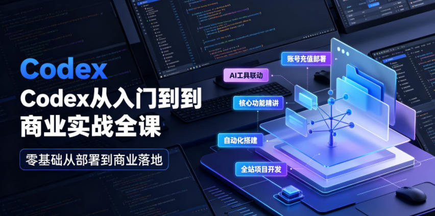 Codex从入门到商业实战全课｜账号充值部署、AI工具联动、核心功能精讲、自动化搭建、全站项目开发零基础教程-灰产星球