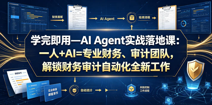 学完即用—AI Agent实战落地课：一人+AI=专业财务、审计团队，解锁财务审计自动化全新工作模式-灰产星球