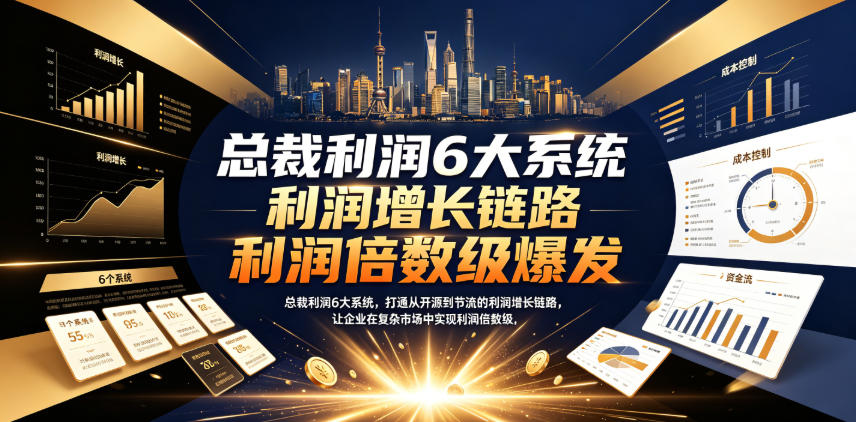 总裁利润6大系统,打通从开源到节流的利润增长链路,让企业在复杂市场中实现利润倍数级爆发-灰产星球