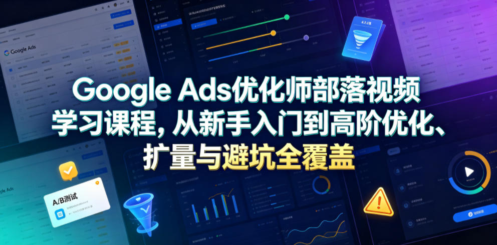 Google Ads优化师部落视频学习课程,从新手入门到高阶优化、扩量与避坑全覆盖(更新2026)-灰产星球